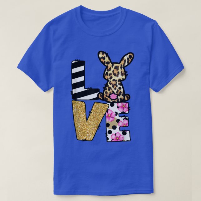 Camiseta Bunny Gnome Love Leopard Bunny Easter Holidays (Diseño del anverso)