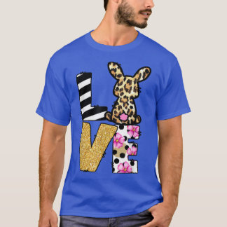 Camiseta Bunny Gnome Love Leopard Bunny Easter Holidays