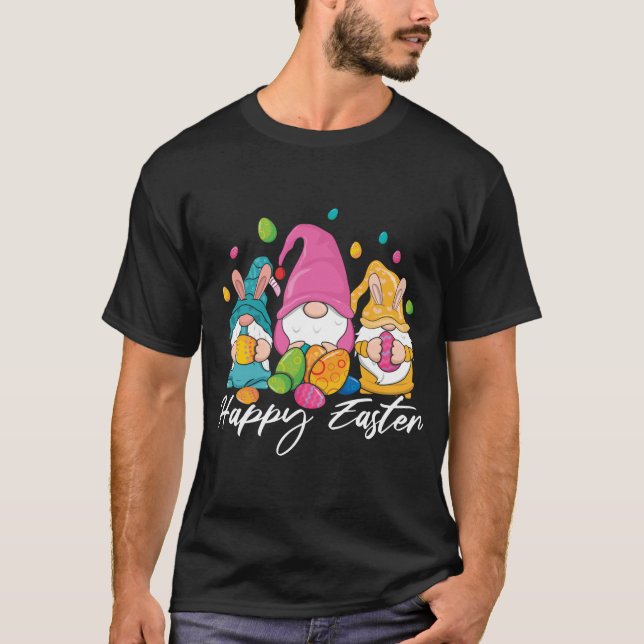 Camiseta Bunny Gnomes Pascua Candy Feliz Domingo de Pascua  (Anverso)