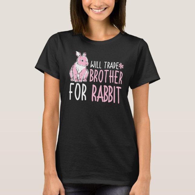 Camiseta Bunny Graciosos Bunnies Comercian Hermano Para Niñ (Anverso)
