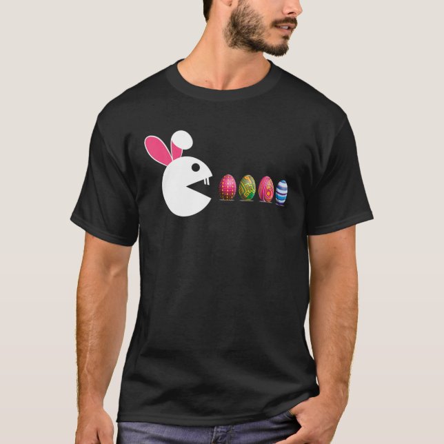 Camiseta Bunny Happy Easter Egg Hung Video Game Gamer Bo (Anverso)