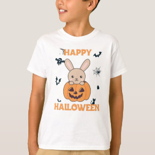 Camiseta Bunny In Pumpkin Cute Bunnies Feliz Halloween
