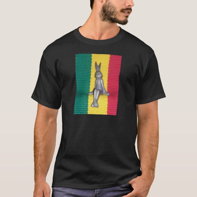 Camiseta Bunny in Rasta Colours: Un toque de arte groovy im (Anverso)