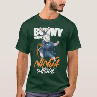 Camiseta Bunny Inside Ninja Outside Nunchucks Japan Katana 
