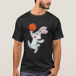 Camiseta Bunny Jugando Baloncesto Funny Baloncesto Futbolis