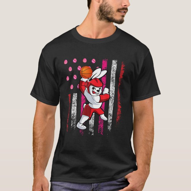 Camiseta Bunny Jugando Basketball Funny Basketball Easter D (Anverso)