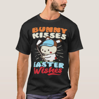Camiseta Bunny Kisses Easter Wishes Golf Easter