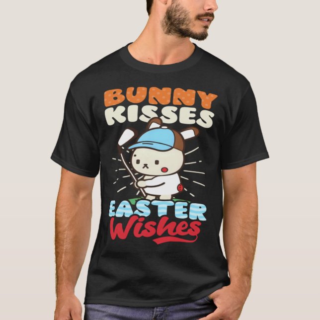 Camiseta Bunny Kisses Easter Wishes Golf Easter (Anverso)