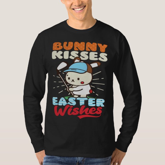 Camiseta Bunny Kisses Easter Wishes Golf Easter (Anverso)