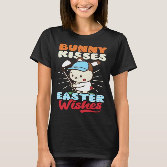 Camiseta Bunny Kisses Easter Wishes Golf Easter (Anverso)