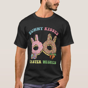 Camiseta Bunny Kisses Pascua Desearía Caza de Huevos Donut