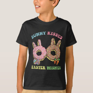 Camiseta Bunny Kisses Pascua Desearía Caza de Huevos Donut
