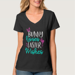 Camiseta Bunny Kisses Pascua Desearía Graciosamente Feliz D