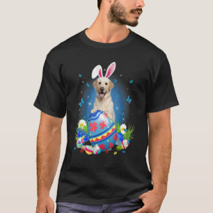 Camiseta Bunny Labrador con cesta de huevo Semana Santa Flo