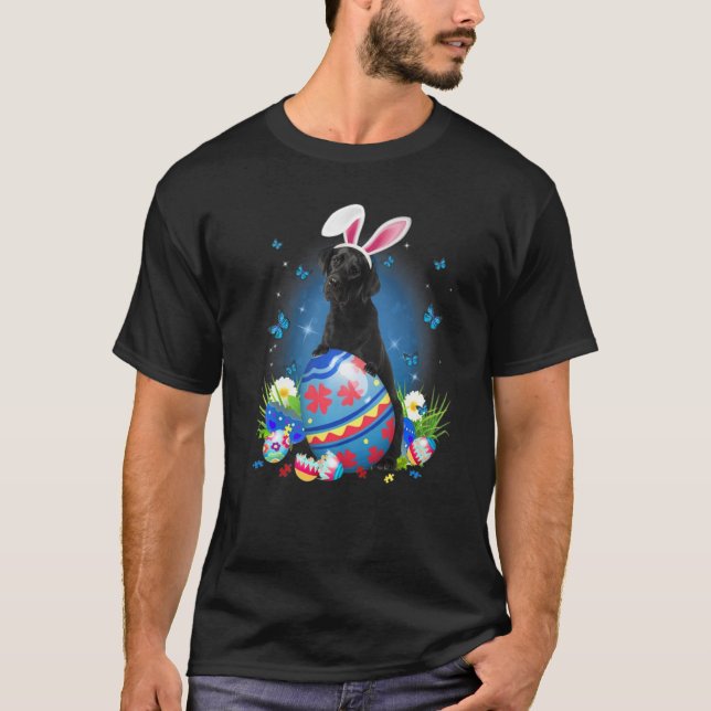 Camiseta Bunny Labrador con cesta de huevo Semana Santa Flo (Anverso)