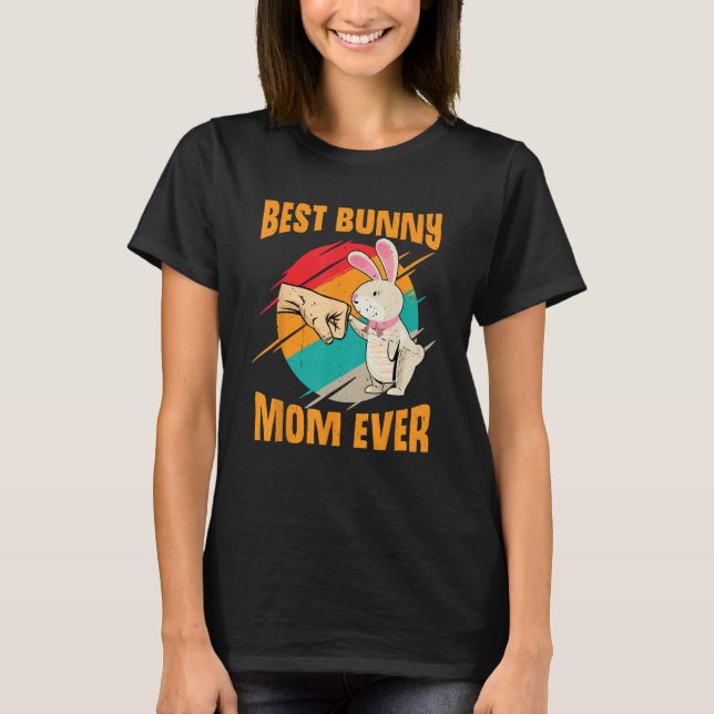 Camiseta Bunny mama best bunny mum hoppy bunny (Anverso)