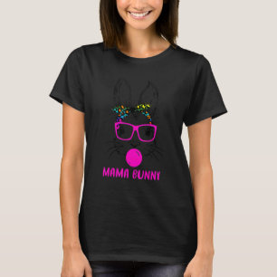 Camiseta Bunny Mama Easter Day Cute Bunny Face Glasses Head