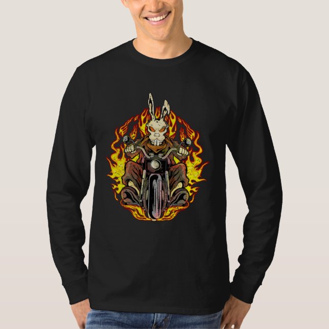 Camiseta Bunny Motorcycle Rabbit Biker (Anverso)