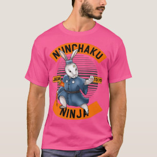Camiseta Bunny Ninja Nunchucks marcial de Nuchaku Katana en