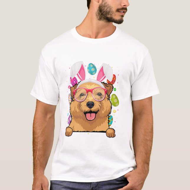 Camiseta Bunny Norfolk Terrier Dog (Anverso)