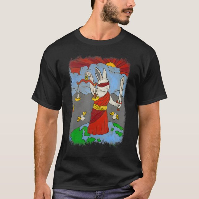 Camiseta Bunny Of Justice Earth Planet Easter Day (Anverso)