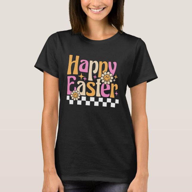 Camiseta Bunny Pastel Spring Hunt Eggs Rabbit Happy Easter  (Anverso)