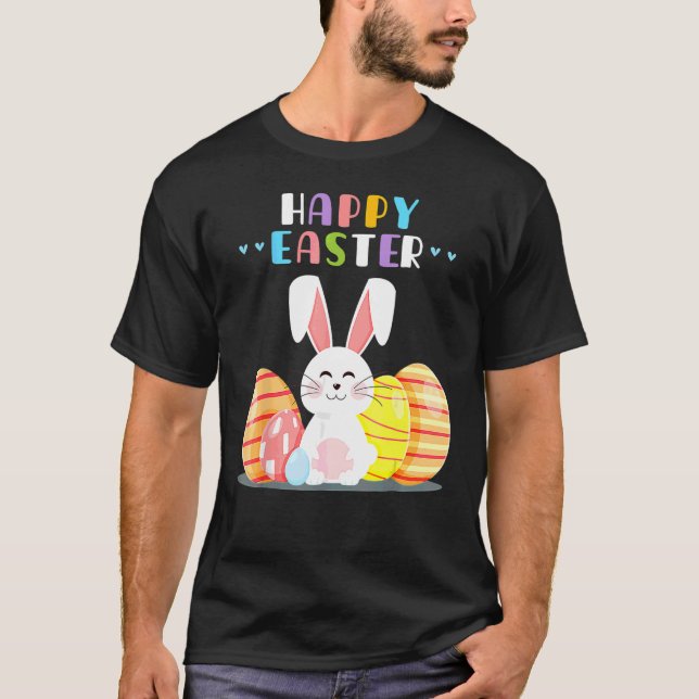 Camiseta Bunny Pastel Springs Hunt Eggs Rabbit Happys Easte (Anverso)