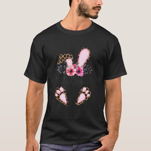 Camiseta Bunny Phlebotomist Leopard Print Rabbit Cute Easte (Anverso)