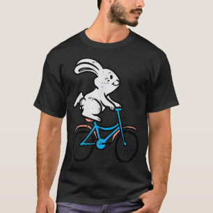 Camiseta Bunny Riding Bicycle Cute Easter Rabbit Bike Cycli
