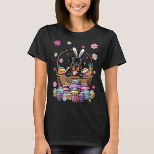 Camiseta Bunny Rottweiler Dog Happy Easter Day Lover Egu