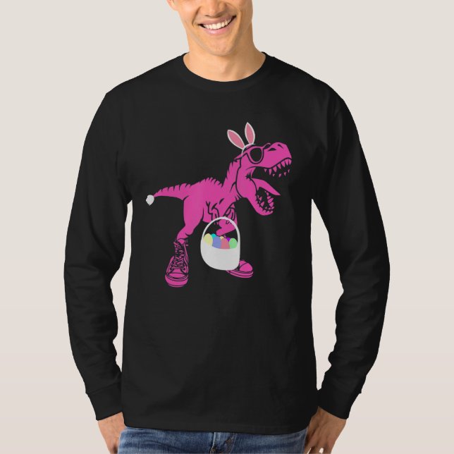 Camiseta Bunny Saurus Dinosaur Easter Eggets Cesta T Rex Ea (Anverso)