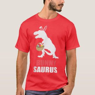 Camiseta Bunny Saurus Tre De Pascua Para Niños Dinosaur Bun
