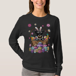 Camiseta Bunny Schnauzer Dog Happy Easter Day Lover Egun