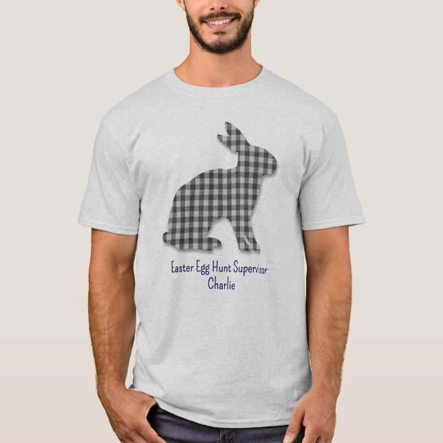 Camiseta Bunny Silhouette, supervisor de la caza de huevos  (Anverso)