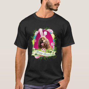 Camiseta Bunny Spaniels Cocker Dog Happy Easter Day Egg Hu