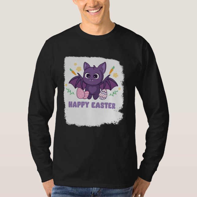 Camiseta Bunny Spring Hunt Eggs bat Rabbit Happy Easter Day (Anverso)