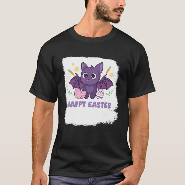 Camiseta Bunny Spring Hunt Eggs bat Rabbit Happy Easter Day (Anverso)