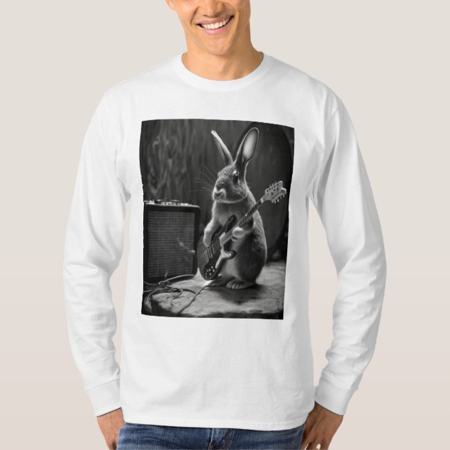 Camiseta Bunny tocando una guitarra (Anverso)