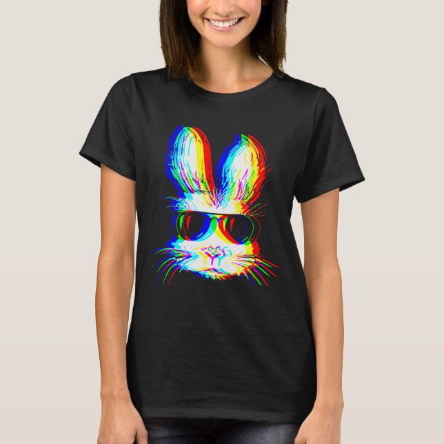 Camiseta Bunny Trippy Varwave Easter Techno Rave Edm Music  (Anverso)