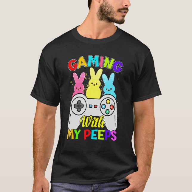 Camiseta Bunny Video Game Controller Easter Day Gamer Boys (Anverso)