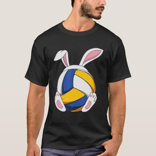 Camiseta Bunny Volleyball Heartbeat Funny Easter Day Bunny (Anverso)