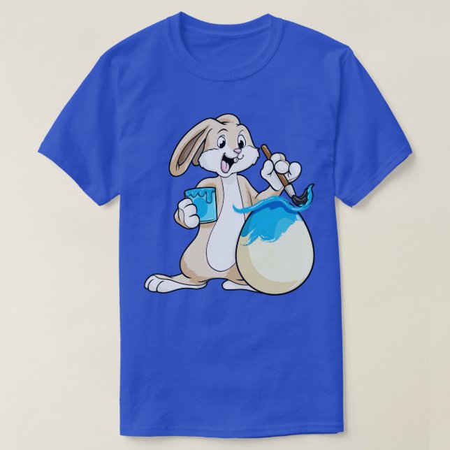 Camiseta Bunny with Brush Paint Paint and Egg (Diseño del anverso)