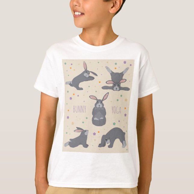 Camiseta Bunny Yoga Poses Funny Rabbit (Anverso)