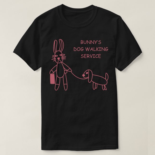 Camiseta Bunnys Dog Walking Service (Diseño del anverso)