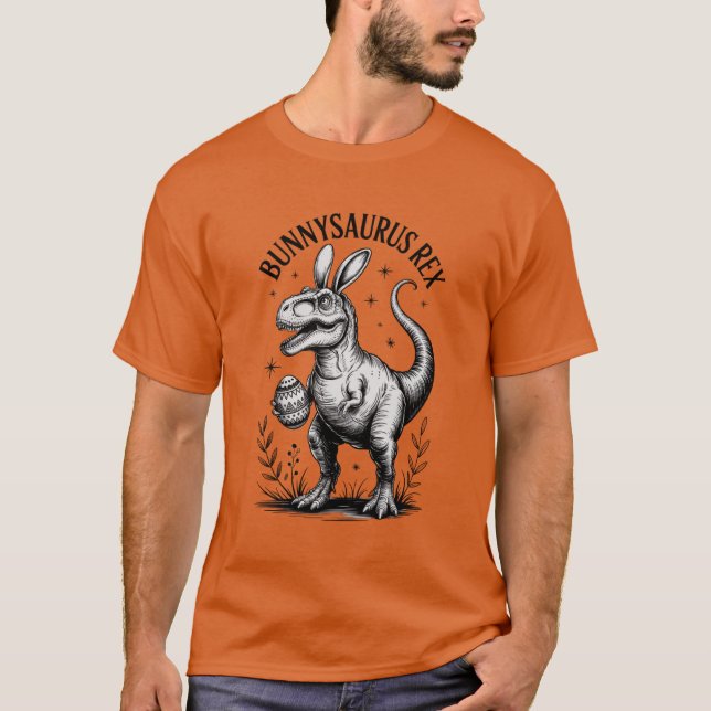 Camiseta Bunnysaurus Easter Men's Tee Dino Bunny Humor  (Anverso)