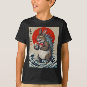 Camiseta Bunnyzilla arte japonés divertido conejo Japón