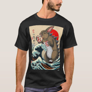 Camiseta Bunnyzilla Camisas de arte japonesas Gracioso té d