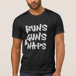 Camiseta buns Guns & Naps divertidos diseño de capucha de c