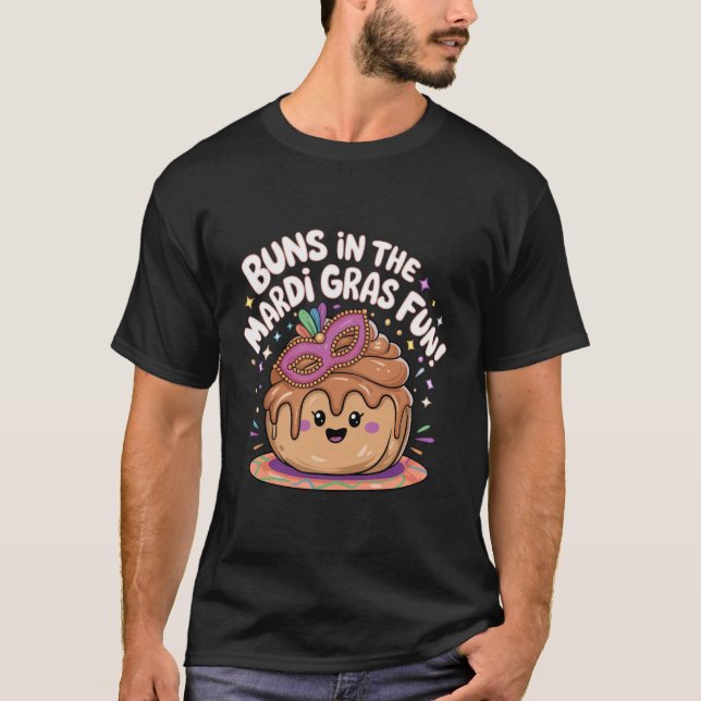 Camiseta ¡Buns in the Mardi Gras Fun! (Anverso)