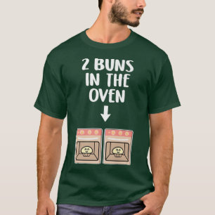 Camiseta Buns In The Oven Twins Pregancy Invitación Gend